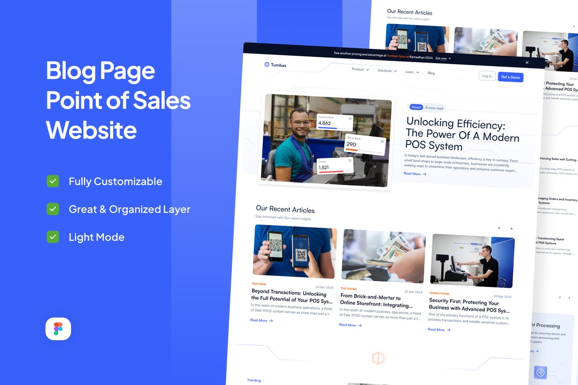 Download Point of Sales Blog Page Website - Tumbas Figma Design