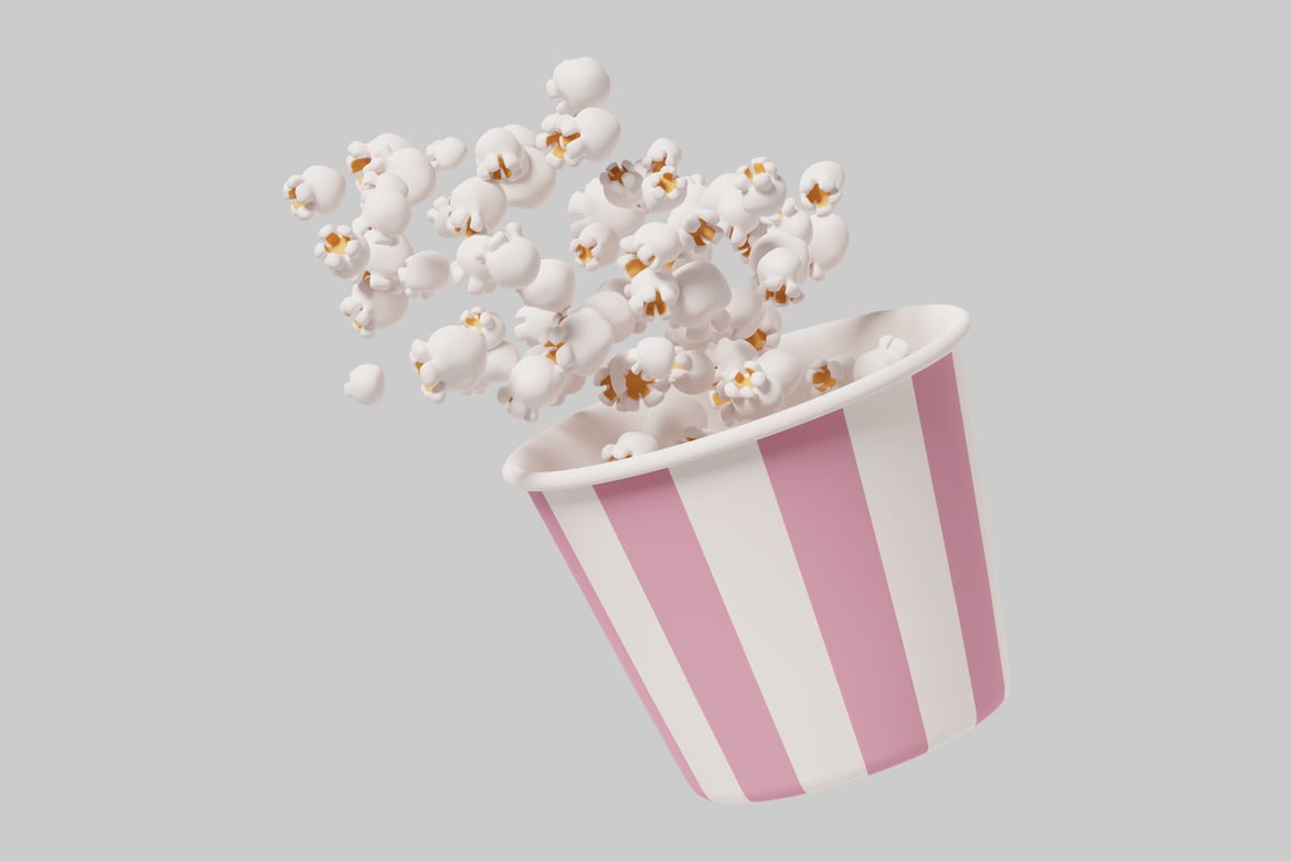 Download Popcorn in a Bucket 3D Model