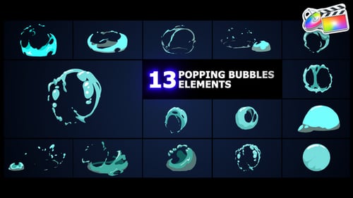 Download Popping Bubbles Elements | FCPX Apple Motion Template