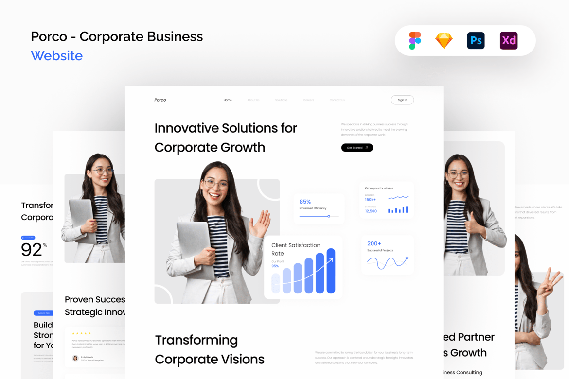 Download Porco - Corporate Business Website Figma Design