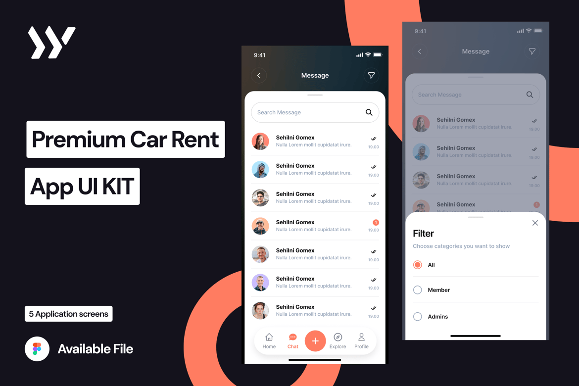 Download Premcar - Premium Car Rent - Chat Figma Design