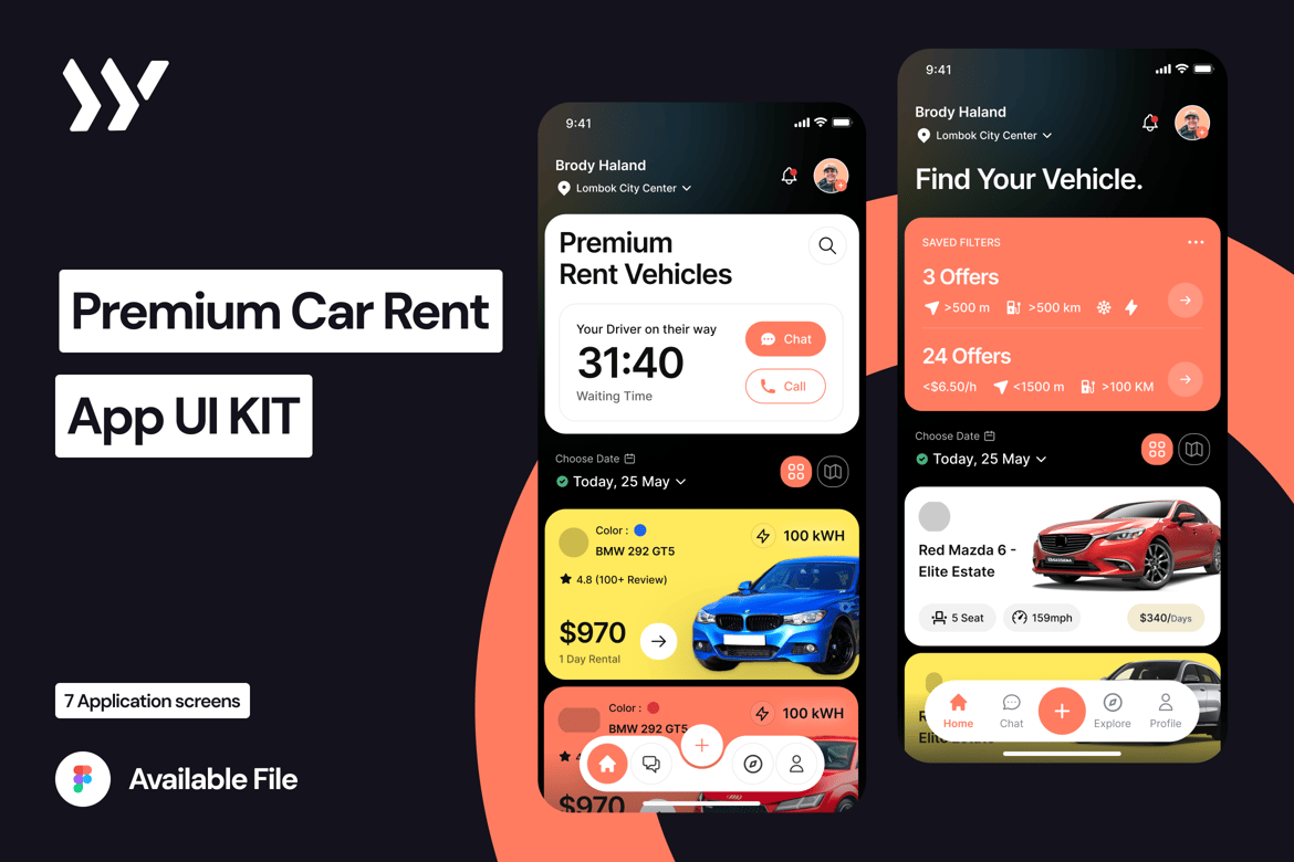 Download Premcar - Premium Car Rent - Home Figma Design