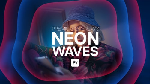 Download Premium Overlays Neon Waves for Premiere Pro Premiere Pro Template