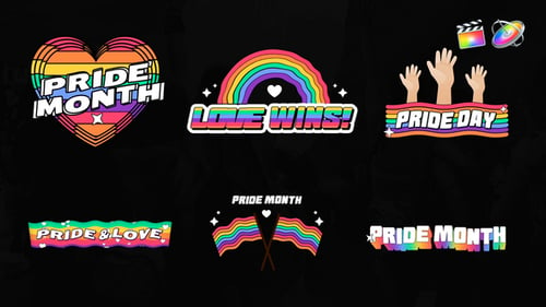 Download Pride LGBTQ Titles Pack Apple Motion Template