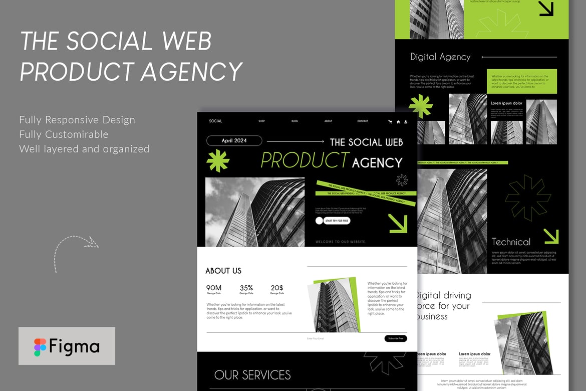 Download Product Agency Landing Page Figma Design