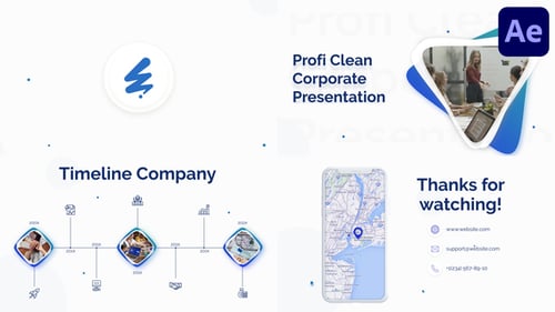 Download Profi Clean Corporate Presentation for After Effects After Effect Template