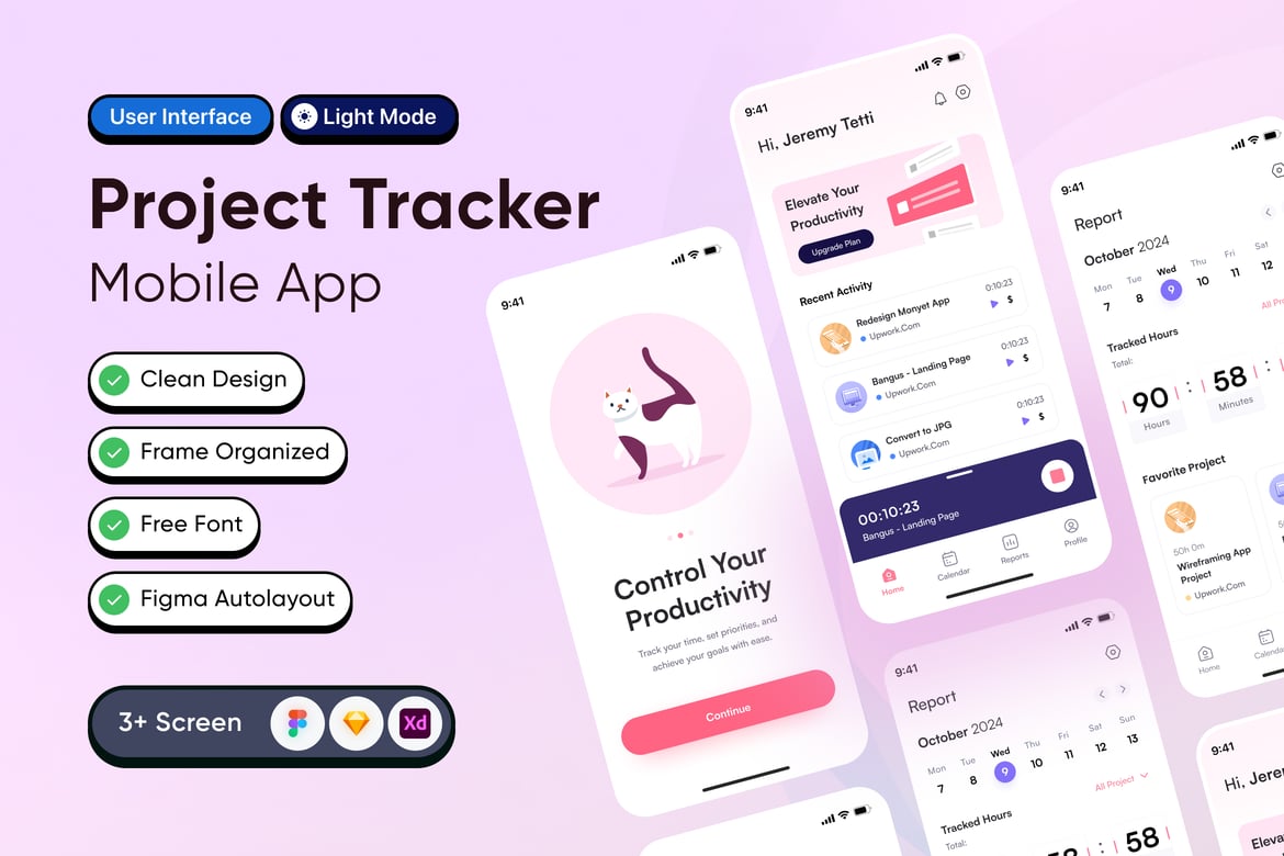 Download Project Tracker Mobile App Figma Design