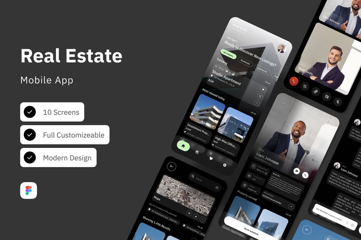 Download Propertive - Real Estate Mobile App Figma Design