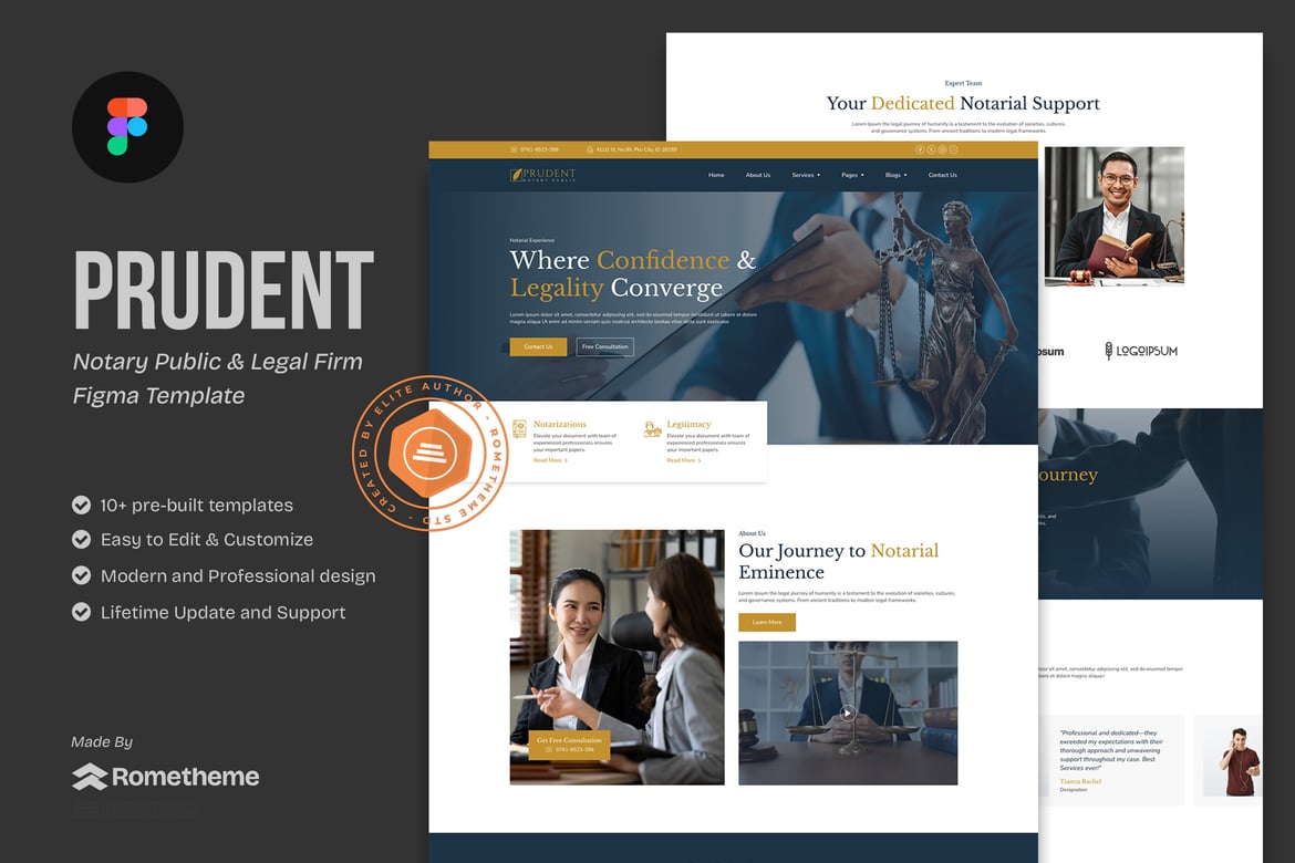 Download Prudent - Notary Public & Legal Firm Figma Figma Design