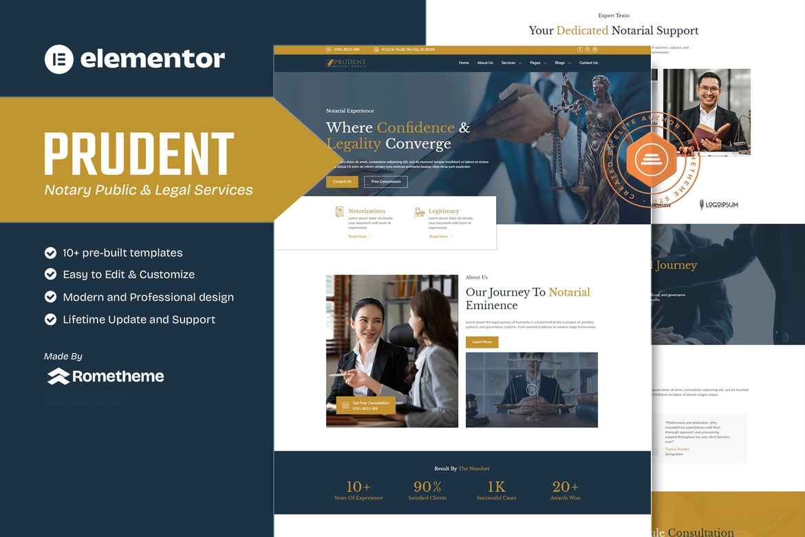 Download Prudent - Notary Public & Legal Services Elementor Template Kit