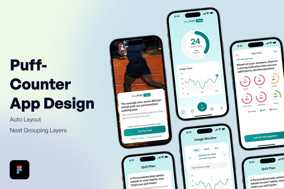 Download Puff- Counter App Design Figma Design