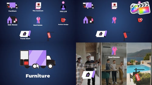 Download Real Estate Business Icons And Titles for FCPX Apple Motion Template