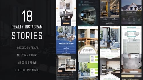 Download Real Estate Instagram Stories II After Effect Template