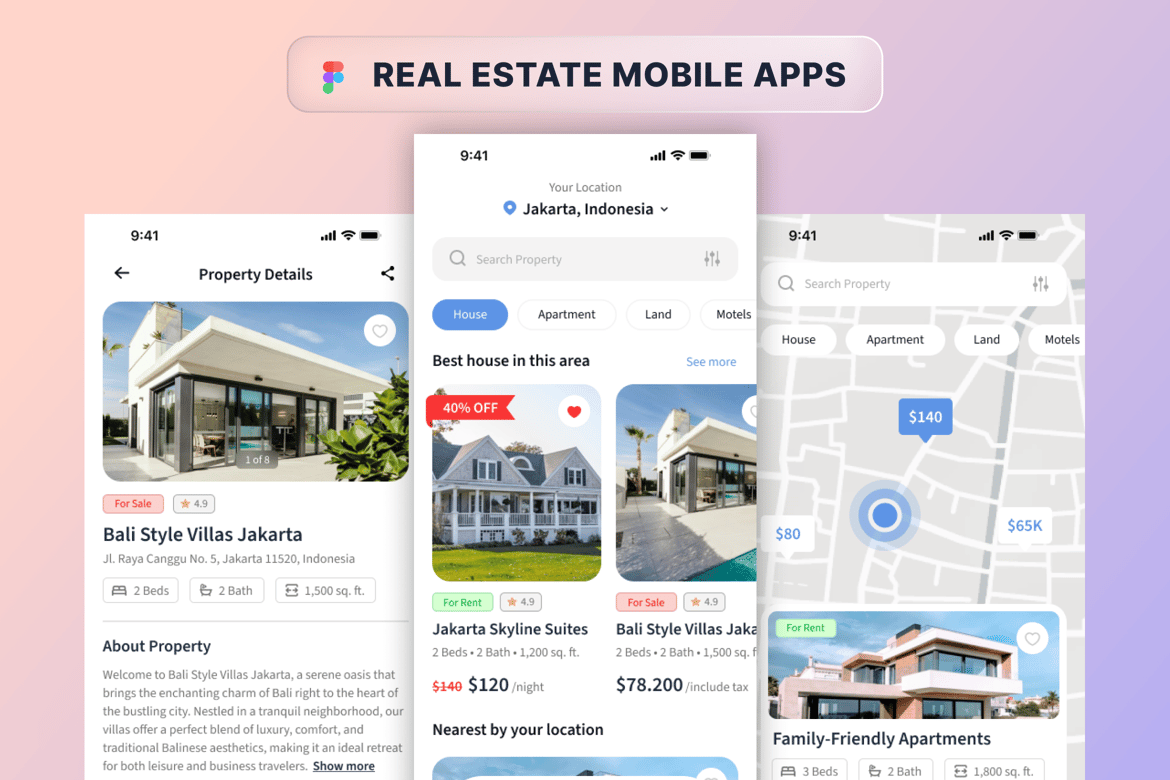 Download Real Estate Mobile Apps Figma Design