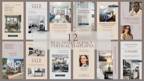 Download Real Estate Vertical Video Templates Pack After Effect Template