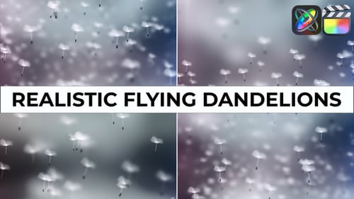 Download Realistic Flying Dandelions for FCPX Apple Motion Template