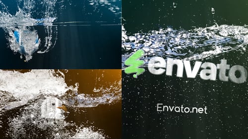 Download Realistic Water Drop Logo Reveal After Effect Template