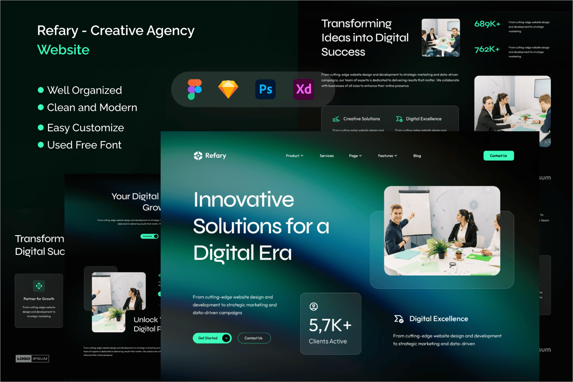 Download Refary - Creative Agency Website Figma Design