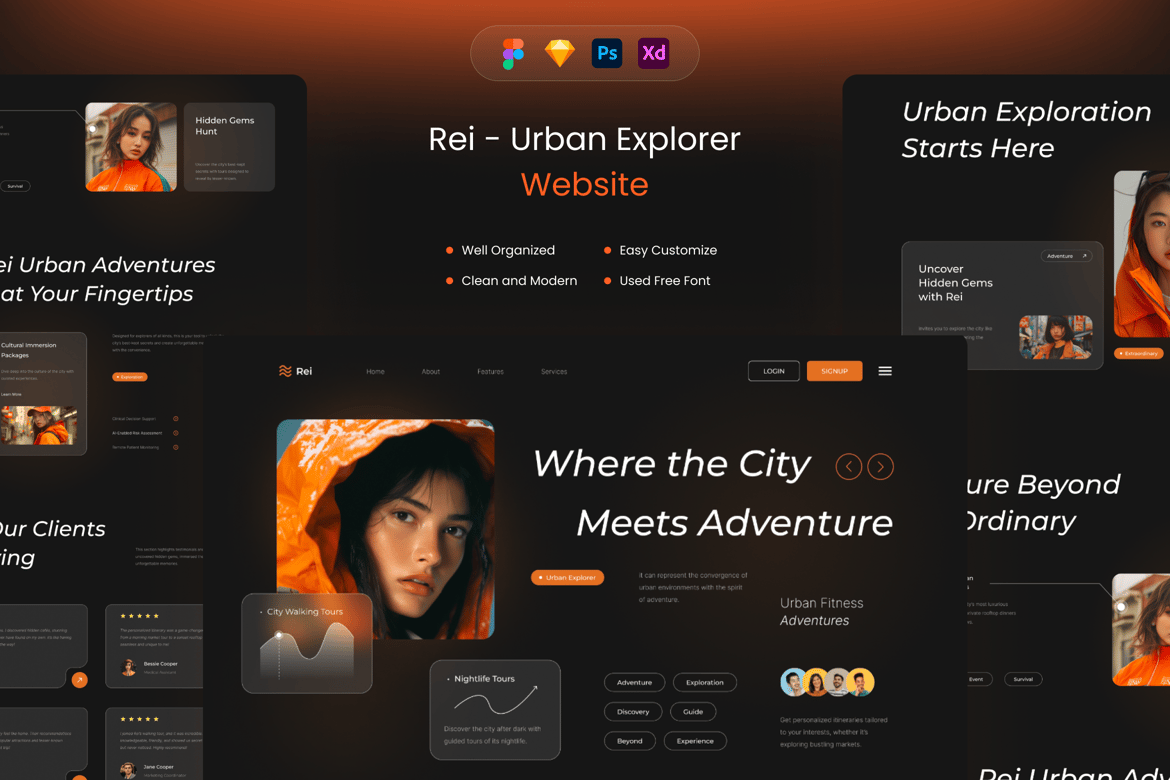 Download Rei - Urban Explorer Website Figma Design