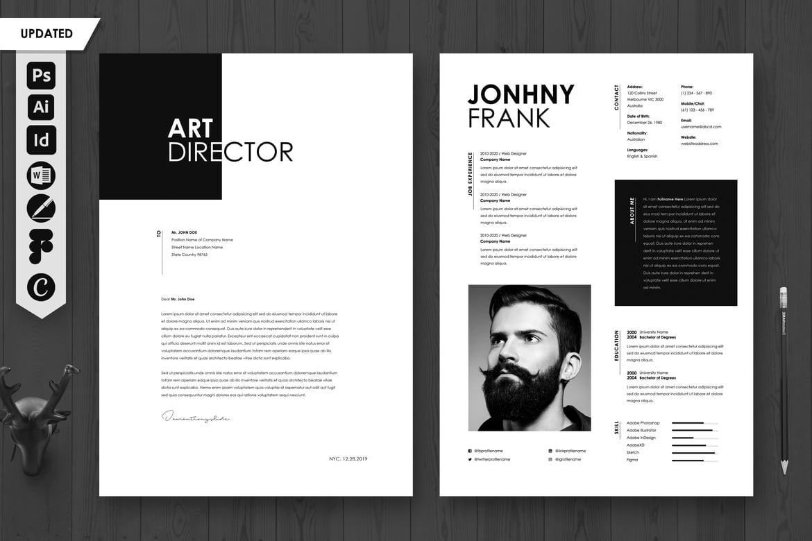 Download Resume CV Template Figma Design