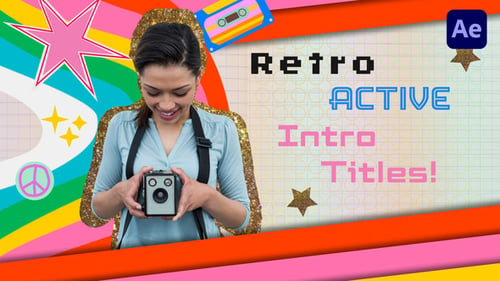 Download Retro Active Title Intro After Effect Template