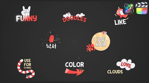 Download Retro Cartoon Titles for FCPX Apple Motion Template