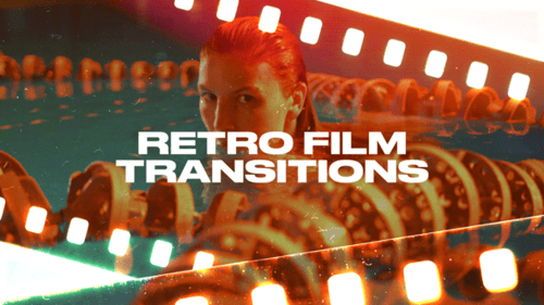 Download Retro Film Transitions After Effect Template