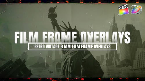 Download Retro Vintage 8MM Film Frame Overlays For Final Cut X and Apple Motion Apple Motion Template