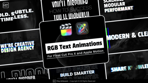 Download RGB Text Animations For Final Cut Pro X Apple Motion Template