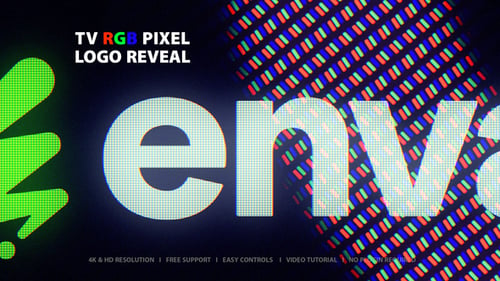 Download RGB_Pixel Logo Reveal After Effect Template