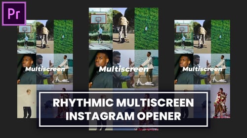 Download Rhythmic Multiscreen Opener Instagram MOGRT for Premier Pro Premiere Pro Template