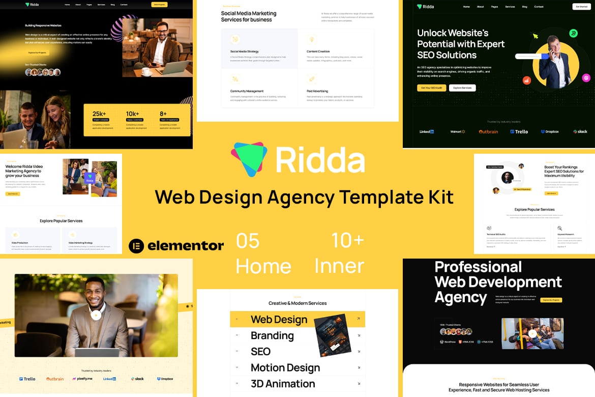 Download Ridda - Web Design Agency Template Kit