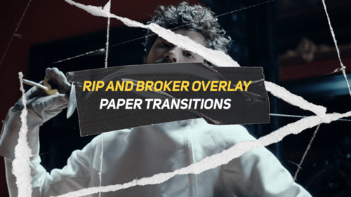 Download Rip And Broker Overlay Paper Transitions After Effect Template