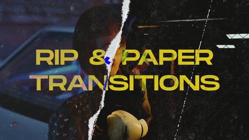 Download Ripped Paper Transitions | MOGRT Premiere Pro Template