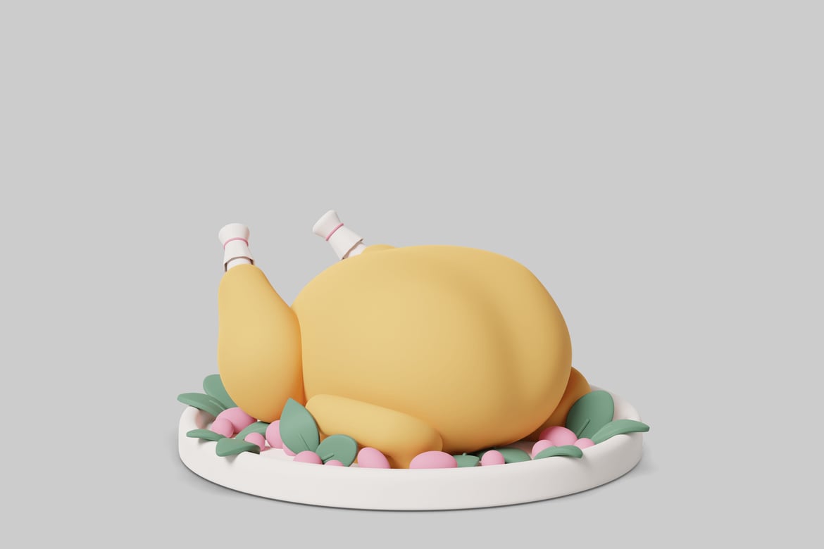 Download Roasted Turkey 3D Model