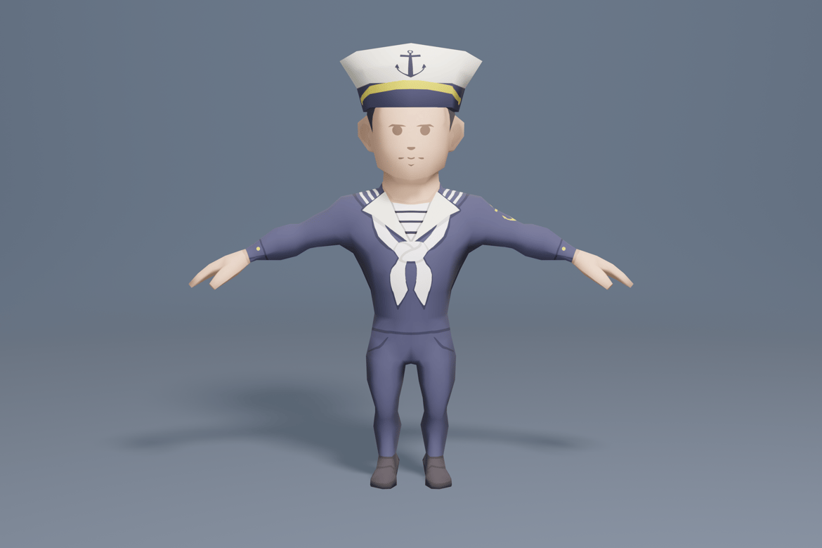 Download Sailor in uniform 3D Model