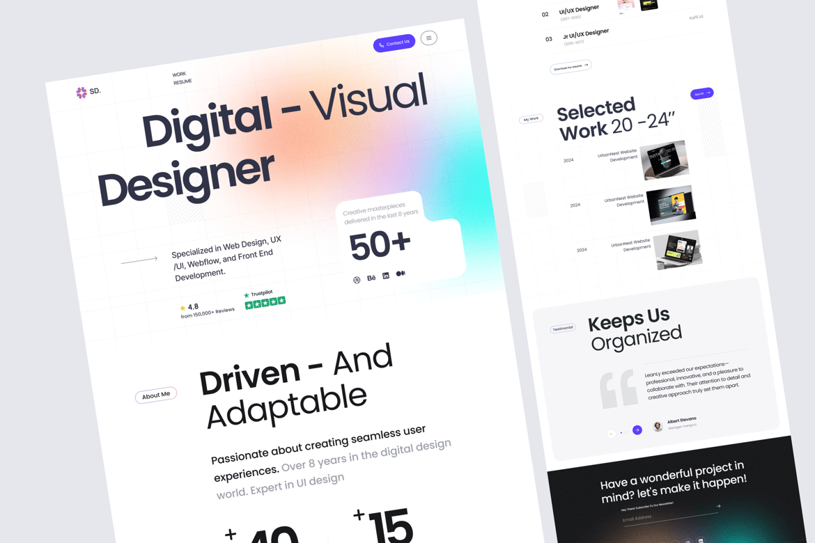 Download Sans Design - Personal portfolio Figma Design