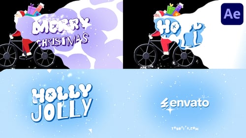 Download Santa On Bike Logo Opener | After Effects After Effect Template