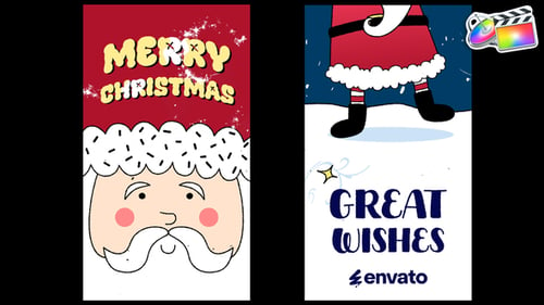 Download Santa Wishes Typography Stories for FCPX Apple Motion Template