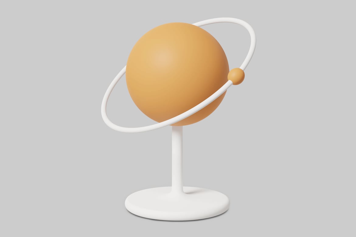 Download Saturn model on a stand 3D Model