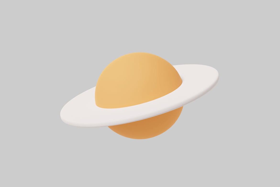 Download Saturn with Rings 3D Model