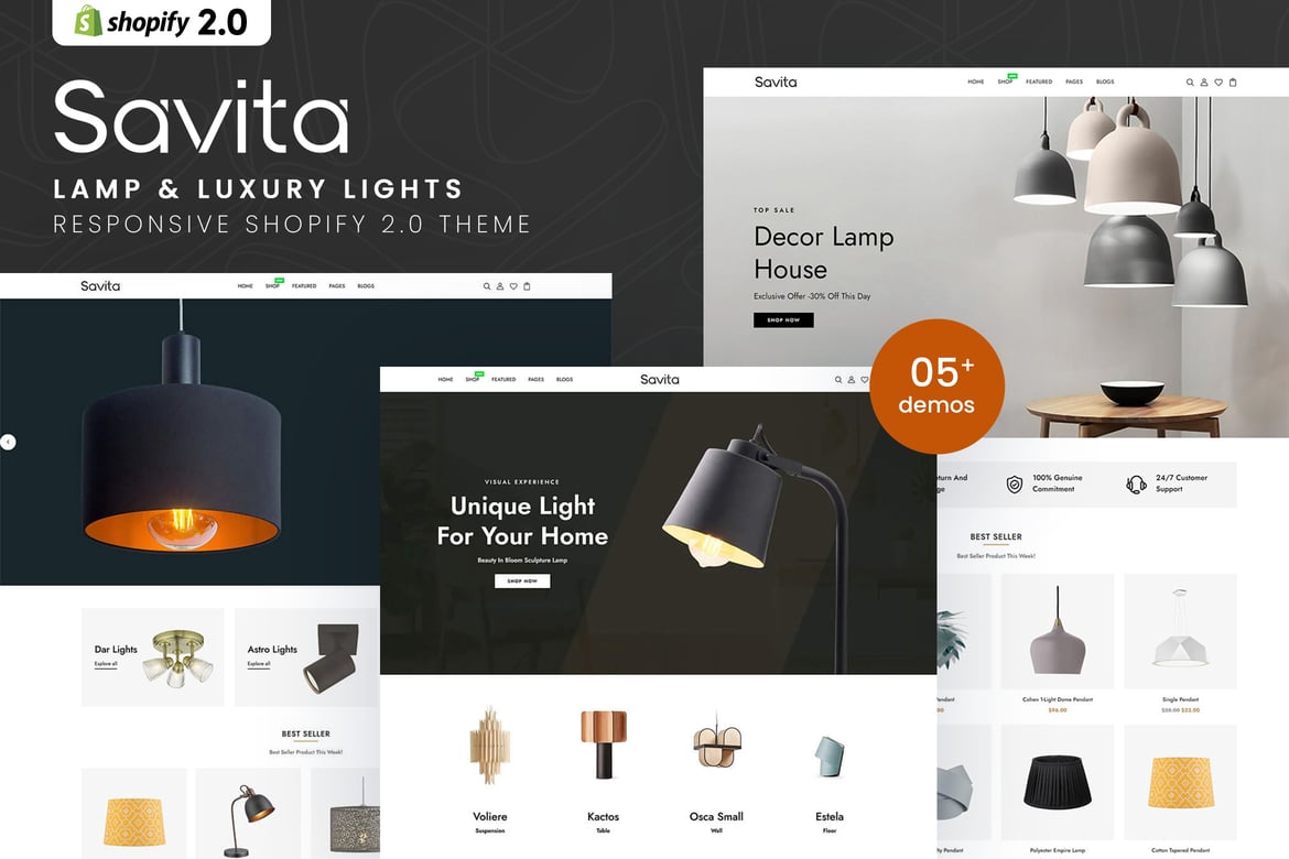 Download Savita - Lamp & Luxury Lights Shopify 2.0 Theme