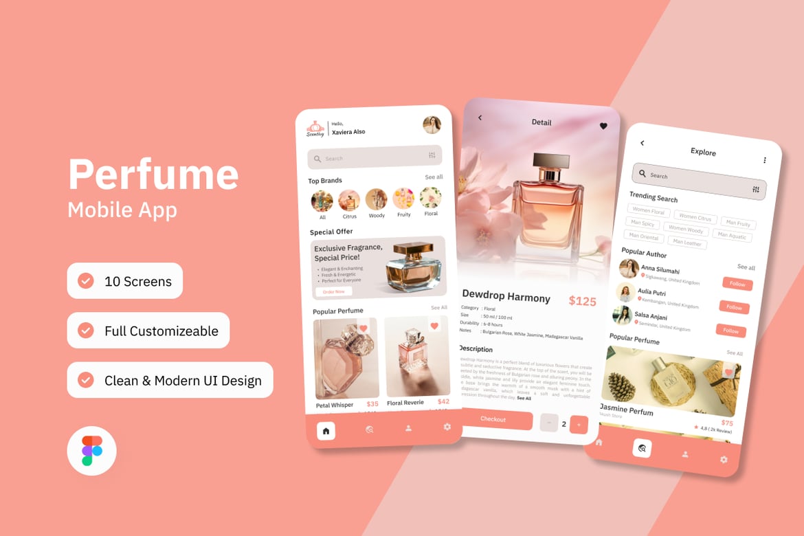 Download Scentivy - Perfume Mobile App Figma Design