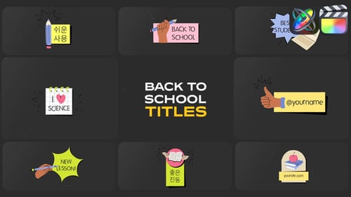 Download School Education Titles for FCPX Apple Motion Template