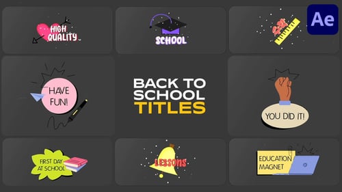 Download School Life Titles for After Effects After Effect Template