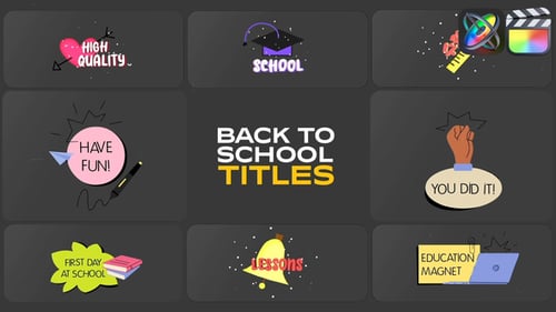 Download School Life Titles for FCPX Apple Motion Template