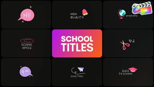 Download School Titles | FCPX Apple Motion Template