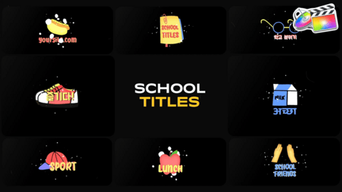 Download School Titles for FCPX Apple Motion Template