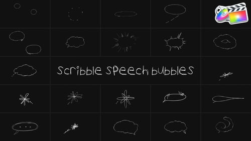 Download Scribble Speech Bubbles for FCPX Apple Motion Template