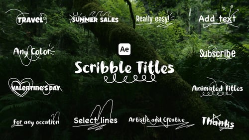 Download Scribble Titles After Effect Template